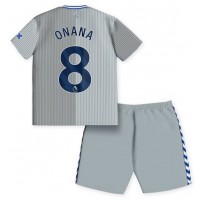 Everton Amadou Onana #8 3rd trikot Kinder 2023-24 Kurzarm (+ Kurze Hosen)